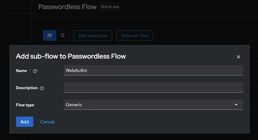 Add a generic subflow in the copied flow