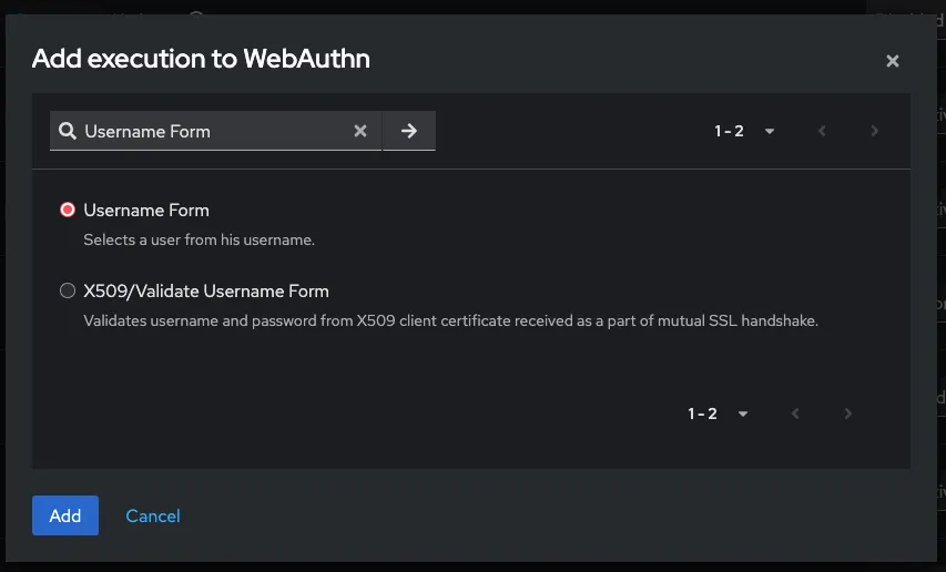 Add an execution to the new subflow